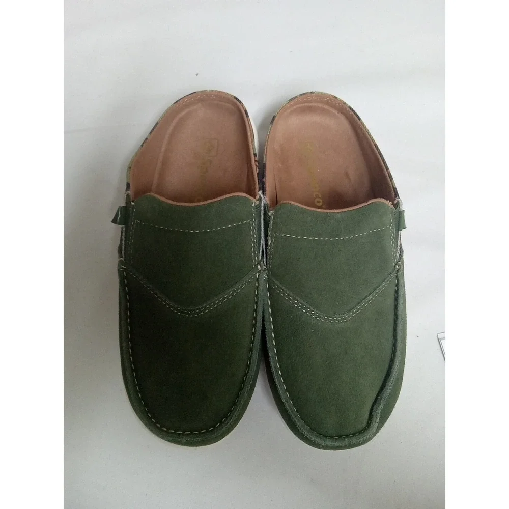 Spenco Shoes Womens 6.5 Siesta Via Green Camo Slide Clogs Suede Slip On Z2